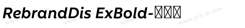 RebrandDis ExBold字体转换 RebrandDis ExBold字体转换